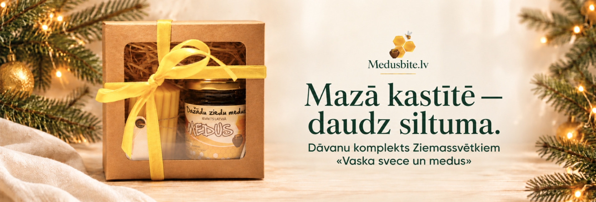 Medusbite.lv Ziemassvētku dāvanu komplekts.