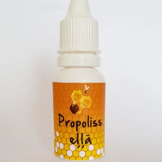 Propoliss eļļā (15 ml) ar dozatoru.